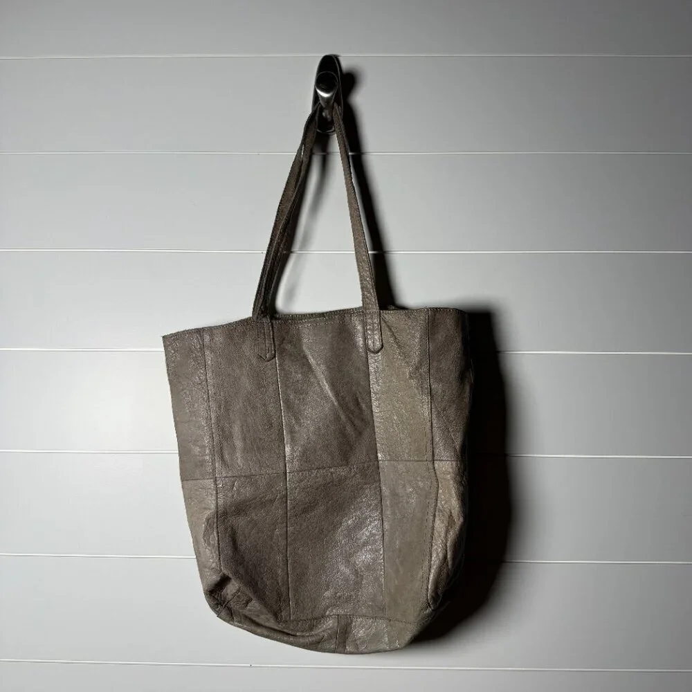 Day & Mood Hobo Gray Bag 100% Leather Two Handle